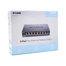 Internet switch D-link DLK S108 with 8 ports 10 / 100Mb metal housing