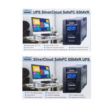 UPS SilverCloud SafePC 650AVR power 360W LCD screen PC monitoring software