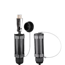 HDMi Kabelis - LINDY Apsaugotas Pluoštinis Hibridinis HDMI 8K60 Kabelis, 20 m, Juodas