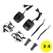 Package 8 PNI PMR R40 CAMO 0.5W, 16 PMR, Li-Ion 1200mAh portable radios with chargers and headphones included Package 8 PNI PMR R40 CAMO 0.5W, 16 PMR, Li-Ion 1200mAh portable radios with chargers and headphones included