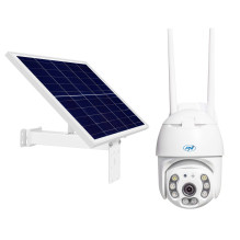 PNI IP65 live PTZ 5MP video surveillance camera kit, GSM 4G + PNI PSF6020A photovoltaic solar panel