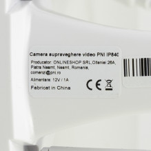 PNI IP840 wireless video surveillance camera + PNI 128GB WiFi card, PTZ, 8MP 4K, micro SD slot, stand-alone, AI function