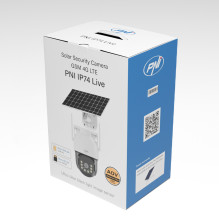PNI IP74 Live AOV Black Light 4MP GSM 4G video surveillance camera with solar panel and battery