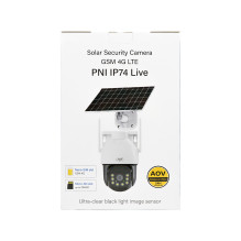 PNI IP74 Live AOV Black Light 4MP GSM 4G video surveillance camera with solar panel and battery