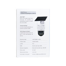 PNI IP74 Live AOV Black Light 4MP GSM 4G video surveillance camera with solar panel and battery