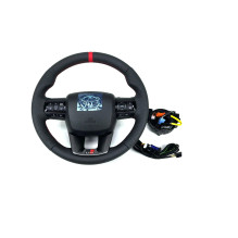 Heated leather steering wheel with airbag and steering wheel for Toyota Hilux GR