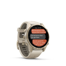 „Garmin fenix 8“ 3,3 cm (1,3 colio) AMOLED 43 mm Skaitmeninis 416 x 416 pikselių Jutiklinis ekranas Auksinis „Wi-Fi“ GPS