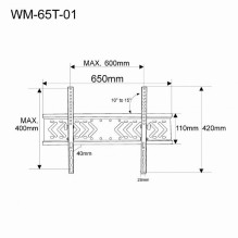 TV SET ACC WALL MOUNT 32-65&quot; / WM-65T-PRO-01 GEMBIRD