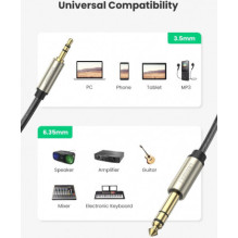 Ugreen 10630 AUX 3.5mm - 6.35mm audio cable 5m Black