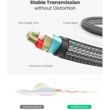 Ugreen 10630 AUX 3.5mm - 6.35mm audio cable 5m Black