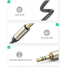 Ugreen 10630 AUX 3.5mm - 6.35mm audio cable 5m Black