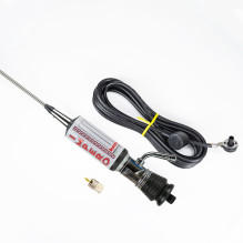 CB LEMM TURBO IMPERO antenna, Silver, length 200 cm, gain 7dB, 26.5-28Mhz, 2500W, RG58 4m cable, made in Italy