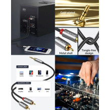 Audio kabelis 3.5mm - 2x RCA, 1.8m