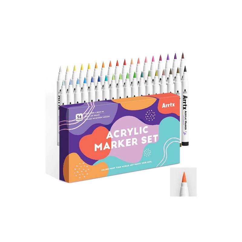 Acrylic markers - felt-tip pens ARRTX (36 colors)