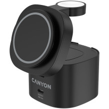 Canyon Canyon 4 in 1 Wireless Charging Stand, 30W max, Size: 70x70x70.3mm, weight: 414g, with 65W charger and 1M cable, 