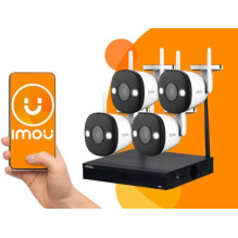 Imou 4 kameru 2Mpx Wi-Fi novērošanas komplekts , 4 kanālu ierakstu iekārta ar 1TB HDD disku