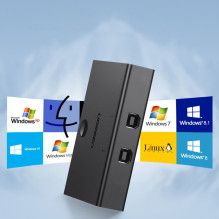 Ugreen Ugreen switch switch 2xUSB-B - USB-A black (30345)