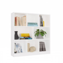 FIESTA 8P WHITE BOOKCASE