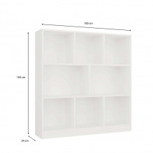 FIESTA 8P WHITE BOOKCASE
