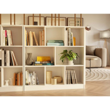 FIESTA 8P WHITE BOOKCASE