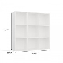 MALAX 3x3 H WHITE SHELVING UNIT