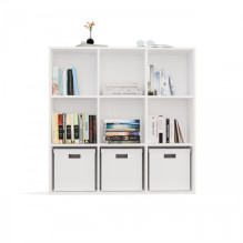 MALAX 3x3 H WHITE SHELVING UNIT