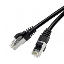 Patch Cable, Patch cable LSZH, 1m, CAT6, FTP, STP, 100cm, ElectroBase ®, BLACK