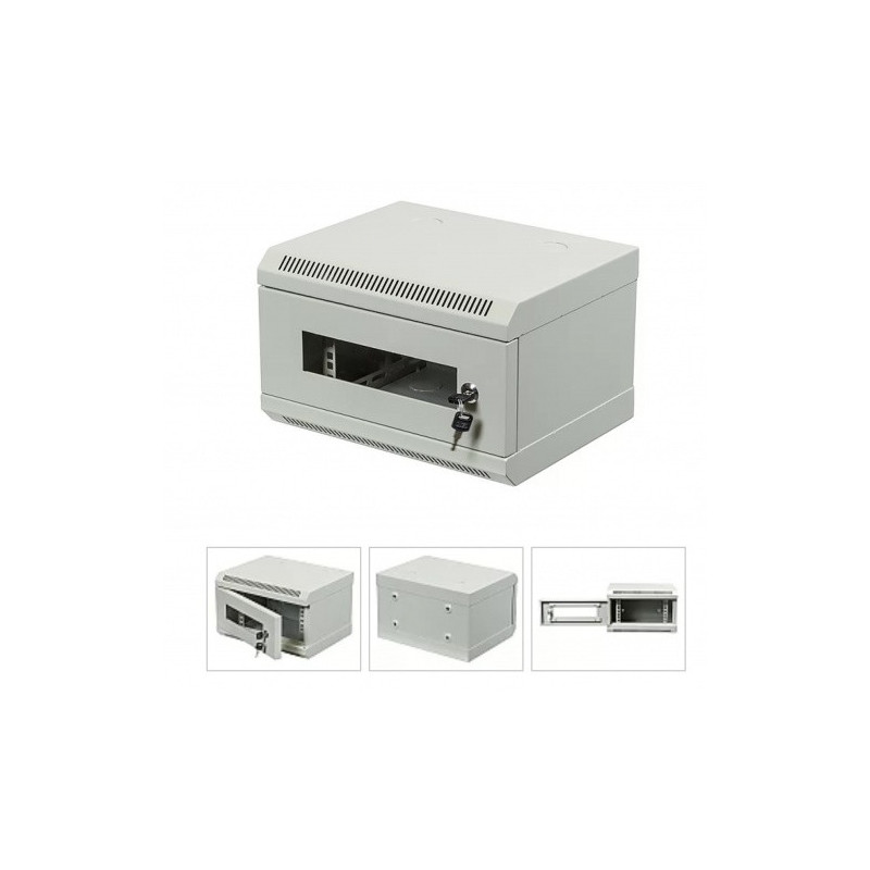 4U 10-inch Wall Mount Cabinet / 235x350x280mm / Gray / Assembled
