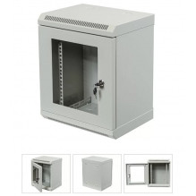 9U 10-inch wall-mounted switch cabinet / 420×348×280 mm / gray / assembled