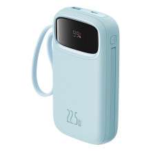 Baseus Qpow2 20000mAh 22.5W Powerbank with Dual Cable with Digital Display + Baseus Simple USB-C 3A Cable 0.3m (White) -