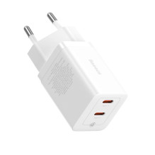 Ładowarka sieciowa Baseus GaN5 Pro 40W 2xUSB-C - biała