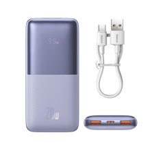 Baseus Bipow Pro Power Bank 10000mAh 20W Purple with USB Type A - USB Type C 3A 0.3m Cable (PPBD040205)