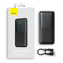 „Baseus Bipow Pro Power Bank“ 10 000 mAh 20 W violetinė su A tipo USB – C tipo USB 3A 0,3 m kabeliu (PPBD040205)