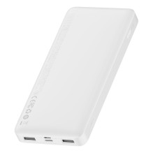 Baseus Bipow powerbank with display 10000mAh 15W white (Overseas Edition) + USB-A - Micro USB cable 0.25m white (PPBD050