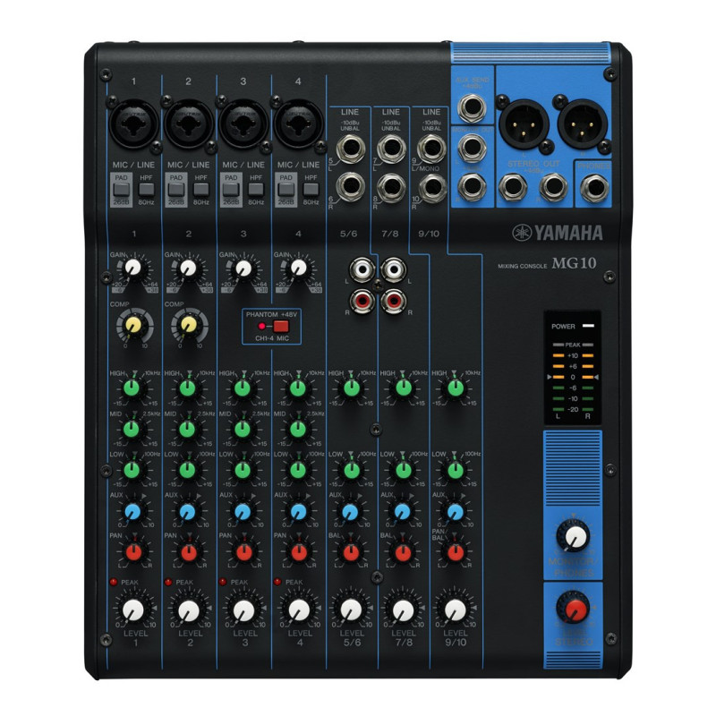 Sound Mixer - Yamaha MG10 10 Channel Black