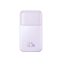 „Baseus Comet“ serijos maitinimo blokas su ekranu 20 000 mAh 22,5 W - violetinė + USB-A / USB-C laidas