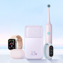 „Baseus Comet“ serijos maitinimo blokas su ekranu 20 000 mAh 22,5 W - violetinė + USB-A / USB-C laidas