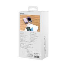 „Baseus Comet“ serijos maitinimo blokas su ekranu 20 000 mAh 22,5 W - violetinė + USB-A / USB-C laidas