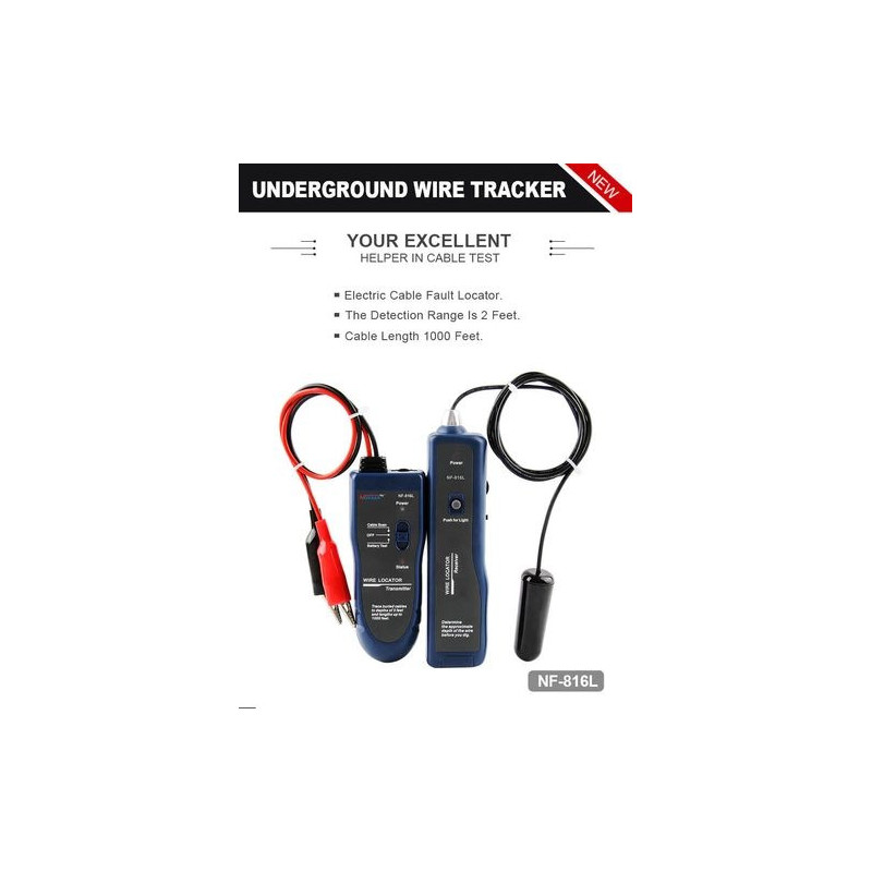 Locator for underground and in-wall high-voltage and low-voltage cables, Finds pipes