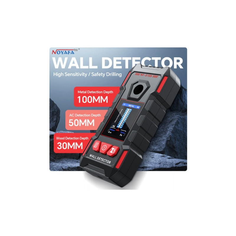 Sienas detektors ar augstu jutību - droša urbšana, dažādu materiālu noteikšana , LCD displejs