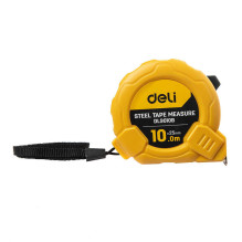 Plieninė matavimo ruletė 10m / 25mm Deli Tools EDL9010B (geltona)