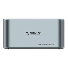 „Orico“ įkrovimo stotelė 2,5 colio / 3,5 colio HDD / SSD diskams, 5 Gbps, USB-C į USB-C / A su klonavimo funkcija (juoda