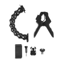 Reguliuojamas sporotominių kamerų laikiklis Puluz su spaustuku