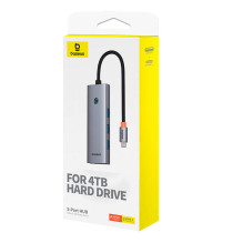 Hub 5in1 Baseus UltraJoy 5-Port (4xUSB 3.0, PD) grey