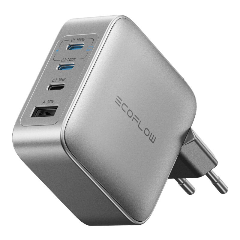 „EcoFlow RAPID Pro“ 140 W tinklo įkroviklis, 3xUSB-C, 1xUSB-A, GaN