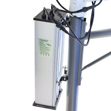 PNI SL802 street lighting pole with two 160W photovoltaic panels, 50W projector with 2 LEDs, 60Ah battery and mounting p PNI SL802 street lighting pole with two 160W photovoltaic panels, 50W projector with 2 LEDs, 60Ah battery and mounting p