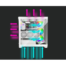 Korpusas MIDITOWER ATX be maitinimo bloko / XILENT GLEAM WHITE XILENCE