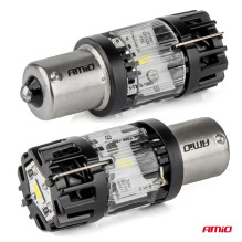 Żarówka LED LumiTec BA15S P21W 12V FULL CANBUS biała AMIO-04688