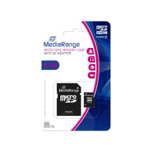 MEMORY MICRO SDHC 8GB C10 / W / ADAPTER MR957 MEDIARANGE MEMORY MICRO SDHC 8GB C10 / W / ADAPTER MR957 MEDIARANGE