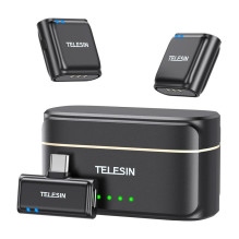TELESIN wireless tie microphone + powerbank for phones (USB-C)